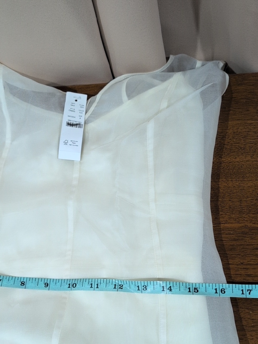 J Crew Collection layered organza shift dress CN863 NWT Size 6 Ivory - Picture 8 of 8
